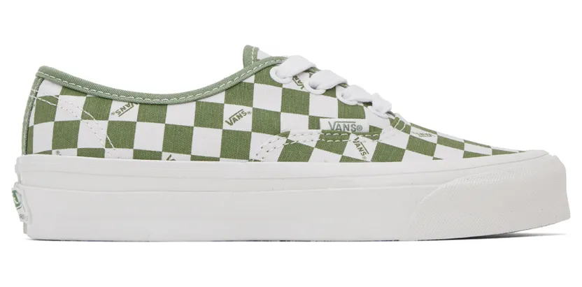 Vans Green & White OG Authentic LX Sneakers (VN0A5FBDLDN1)