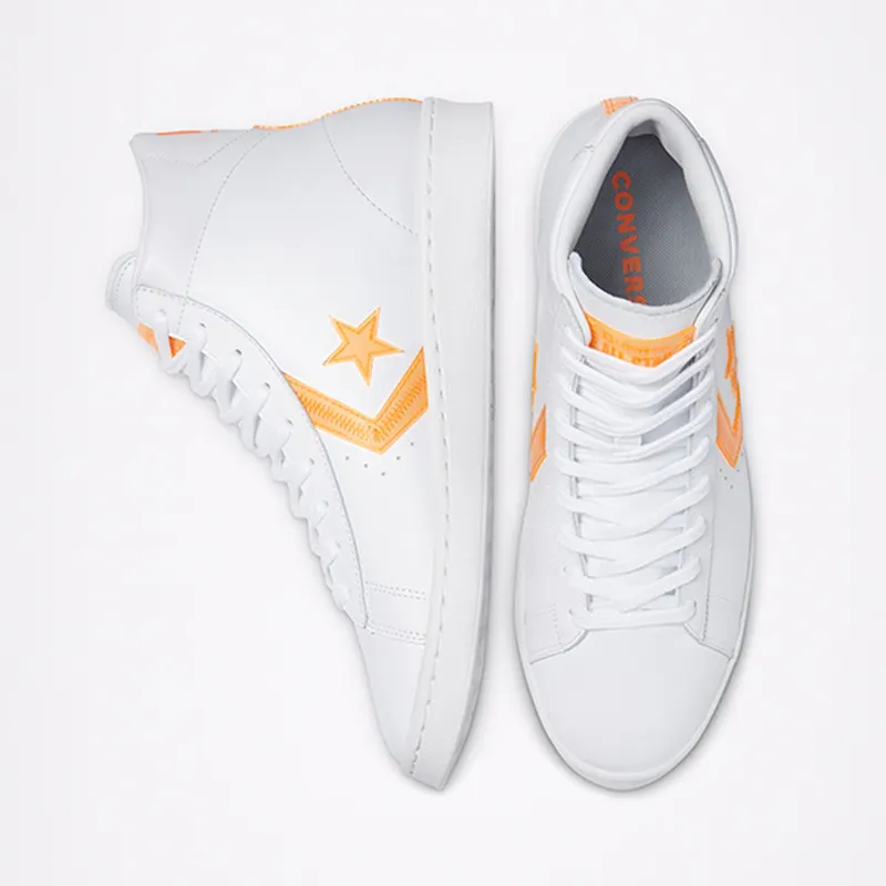 Converse Pro Leather Hi Hi-Vis White Flash Orange White/Flash Orange-White (169500C)