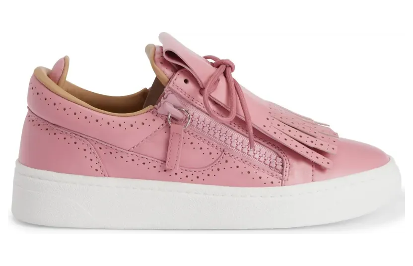 Giuseppe Zanotti GZ-94 leren sneakers met geperforeerde details – Roze (RS40030001)