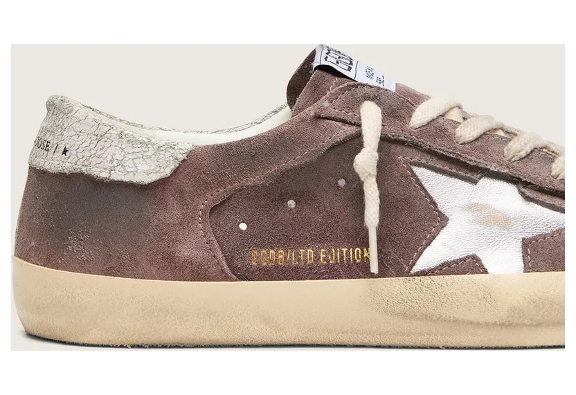 Golden Goose Men’S Super-Star Ltd In Lavender Suede With Silver Star (GMF01111.F008583.45468) (5)