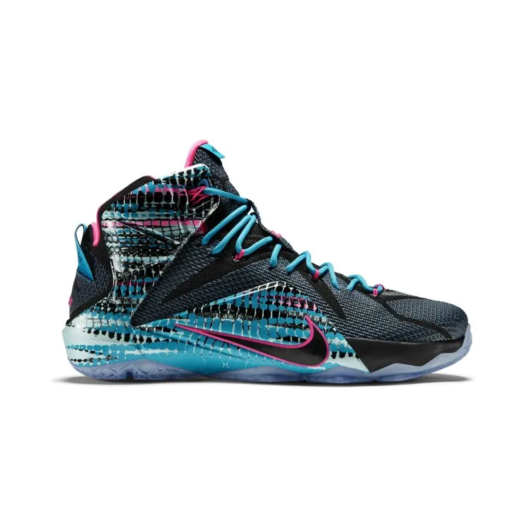 Nike LeBron 12 ’23 Chromosomes’ Black/Pink Pow/Blue Lagoon/Black (684593-006)