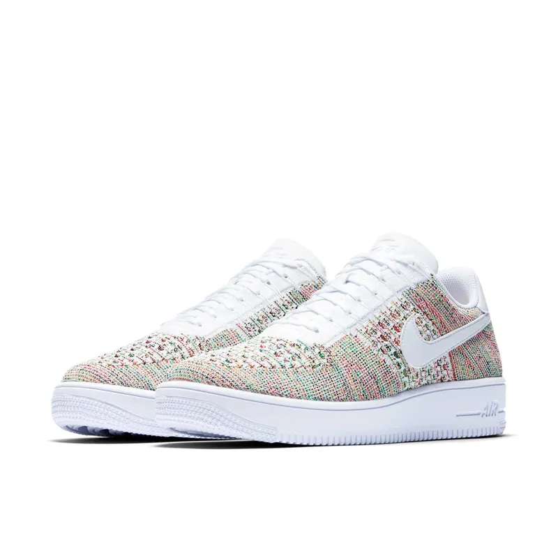 Nike Air Force 1 Ultra Flyknit Low Multi-Color Yellow Strike/White-Bright Crimson-White (817419-701)