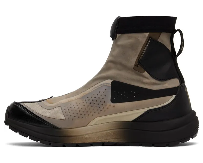 11 by Boris Bidjan Saberi Black & Taupe Salomon Edition Bamba2 High GTX Sneakers (218 11xS) (3)