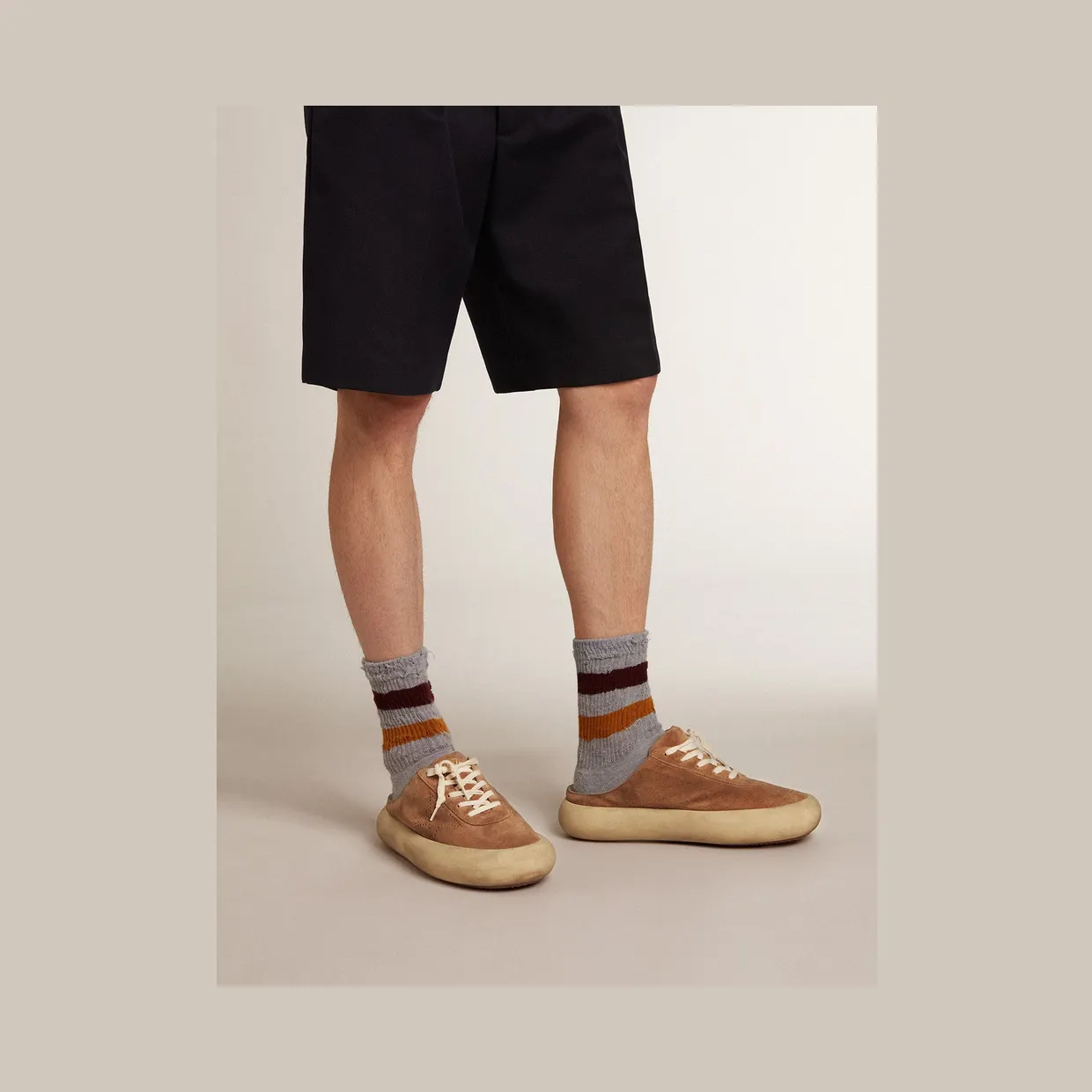 Golden Goose Space-Star Sabots In Tobacco Suede With Perforated Star (GMF00382.F003329.55353) (3)