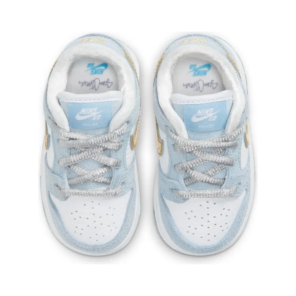 Nike SB Dunk Low Sean Cliver (TD) Ice Blue/White-Metallic Gold-Metallic Silver (DJ2520-400)