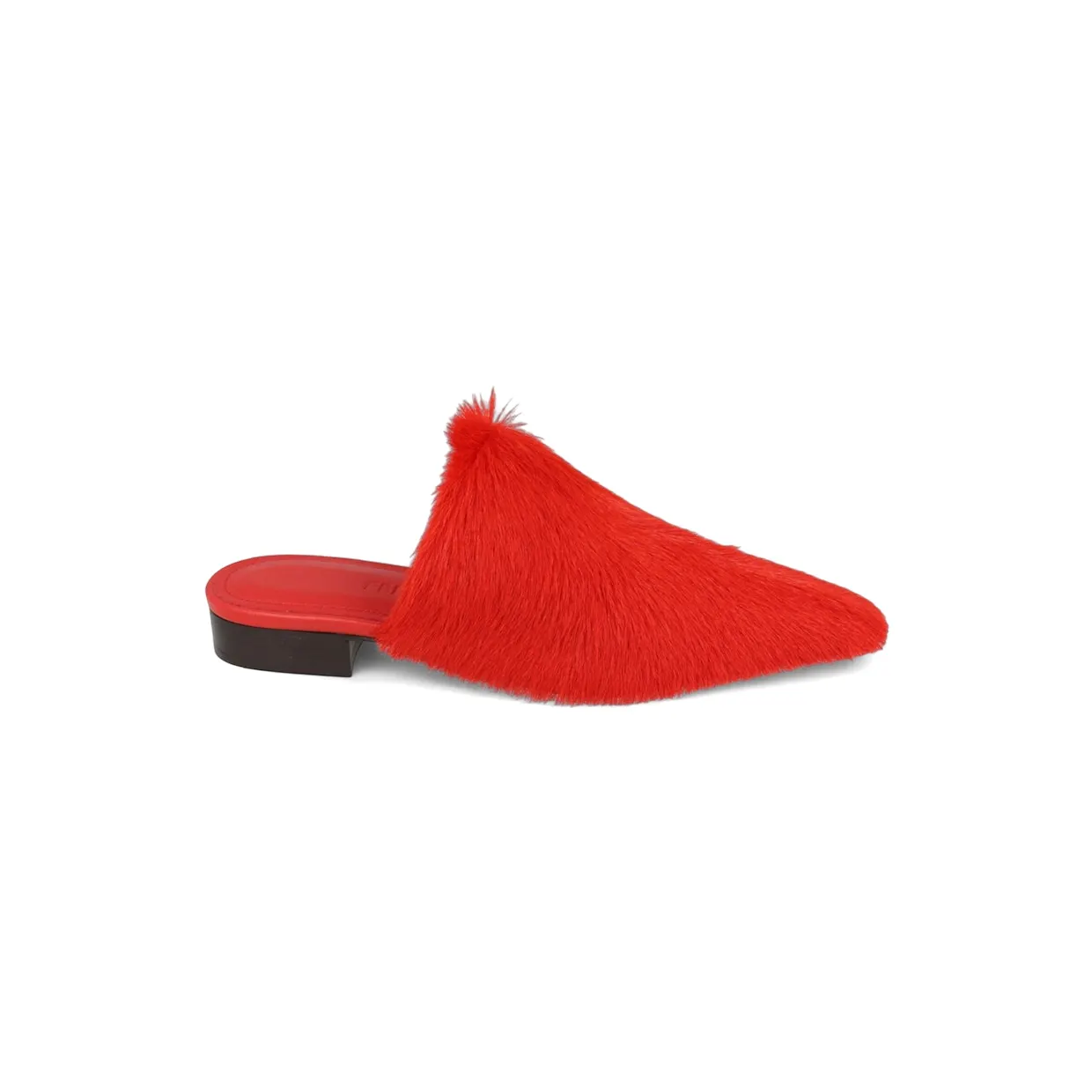 Ferragamo Selestina Fur Mules Flame Red (01G342-766414-1C)
