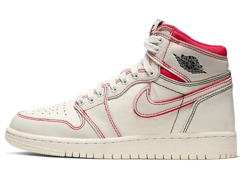 Air Jordan 1 Retro High OG GS Sail Phantom Red (575441-160)
