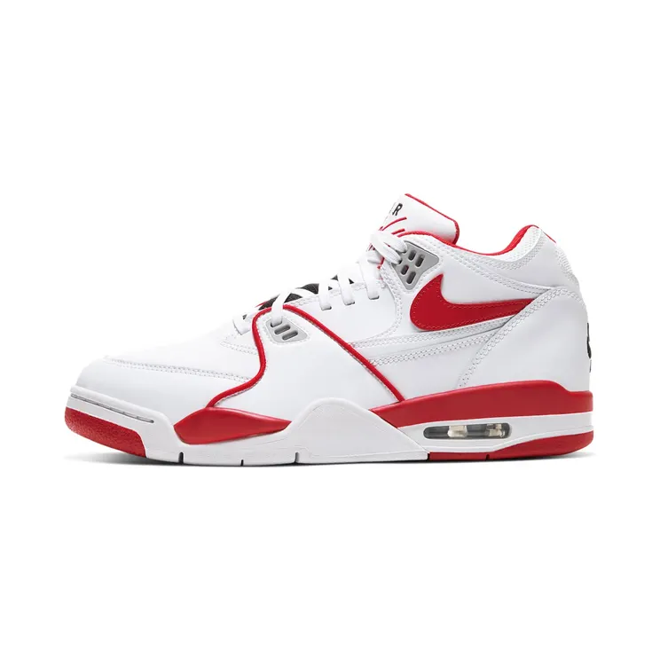 Nike Air Flight 89 LE Alternate “White / Wolf Grey / University Red” (819665-100)