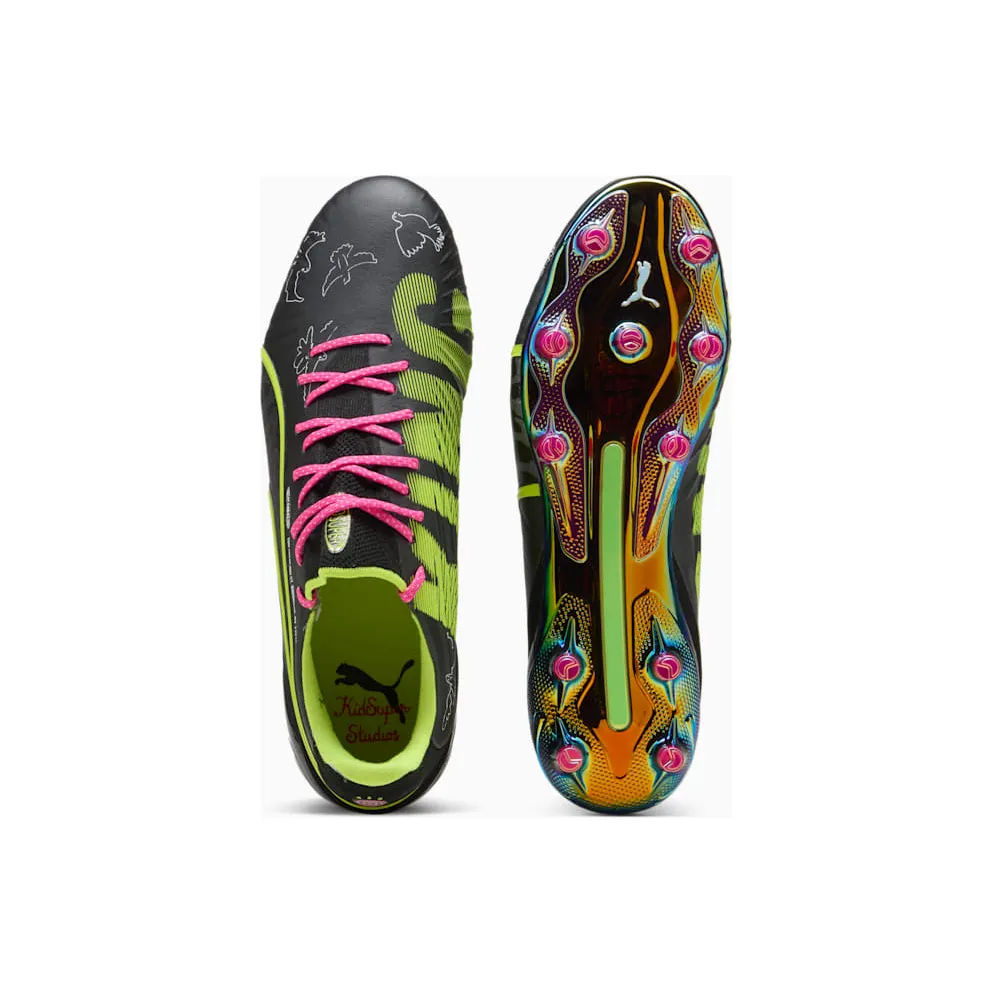 Puma King Ultimate FG/AG “KidSuper Black Electric Lime” (108437-01)