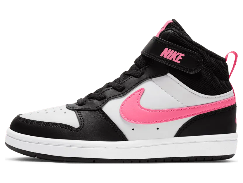 Nike Court Borough Mid 2 Black White Sunset Pulse (CD7783-005)
