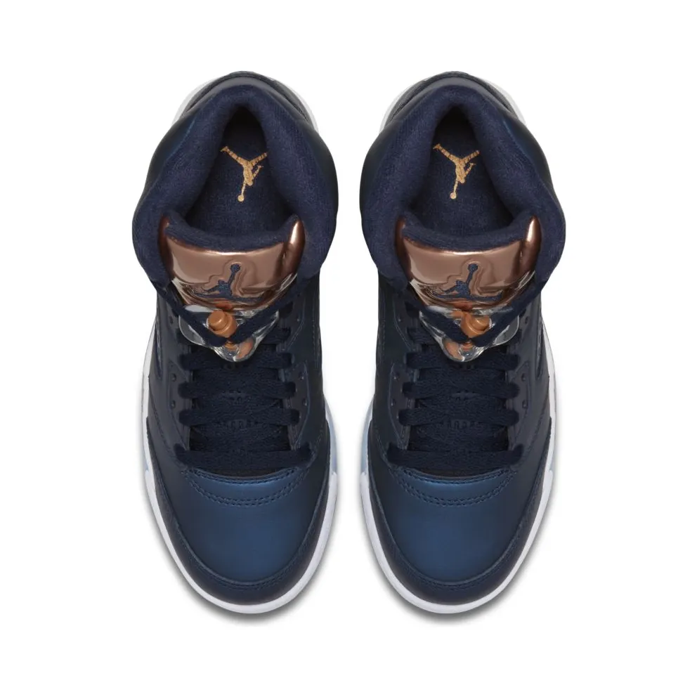 Jordan 5 Retro Bronze (GS) Obsidian/White-Metallic Red Bronze-Bright Grape (440888-416)