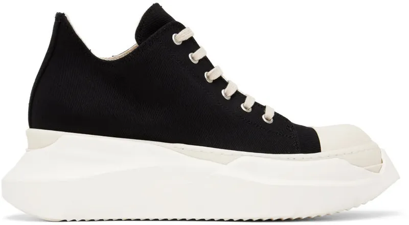 Rick Owens Drkshdw Black Abstract Low-Top Sneakers (DU02B4842 DQ)