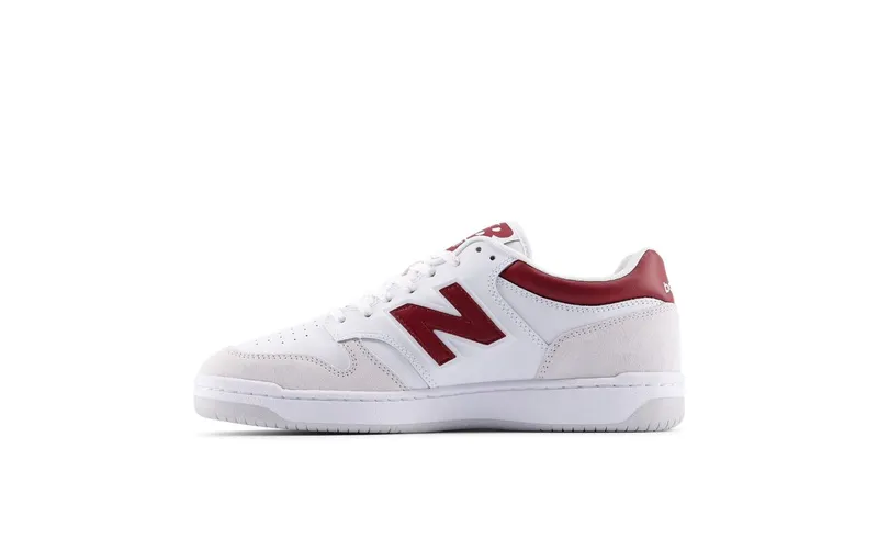 New Balance 480 White Beige Dark Red (BB480LIR)