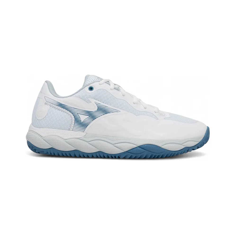 Mizuno Wave Enforce Court CC White Parisian Blue Plein Air (61GC243603)