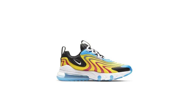 Nike  Air Max 270 React Yellow Red (GS) Yellow/Red-Blue-Black-White (CD6870-700)