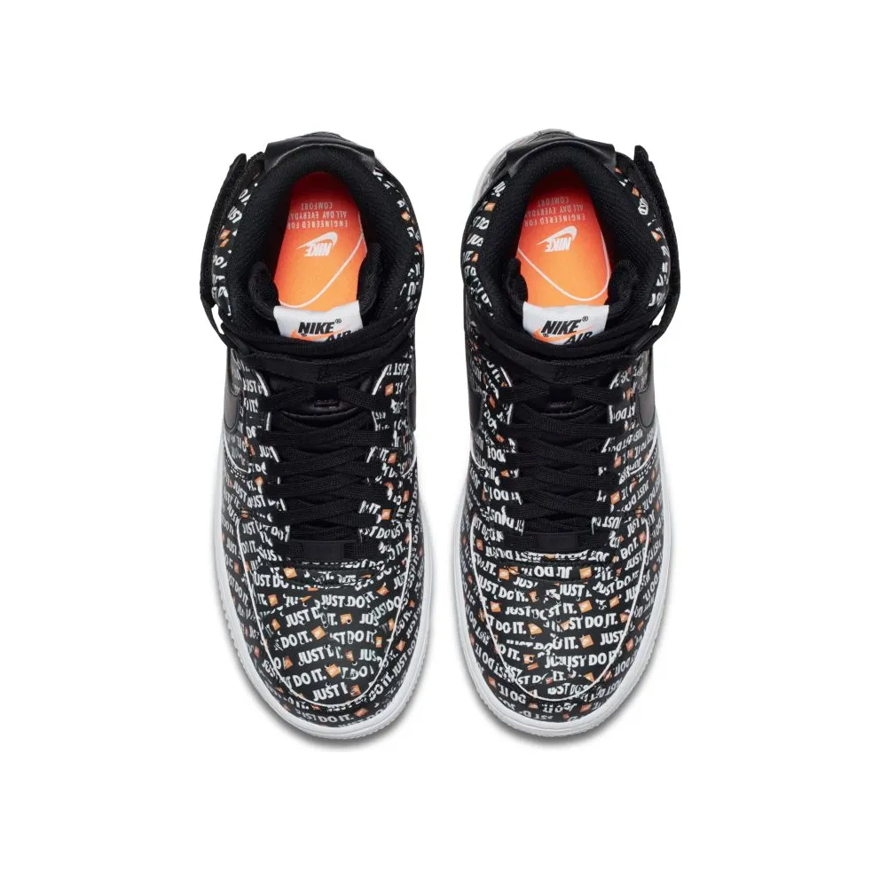 Nike Air Force 1 High Just Do It Pack Black (W) Black/Black-White-Total Orange (AO5138-001)