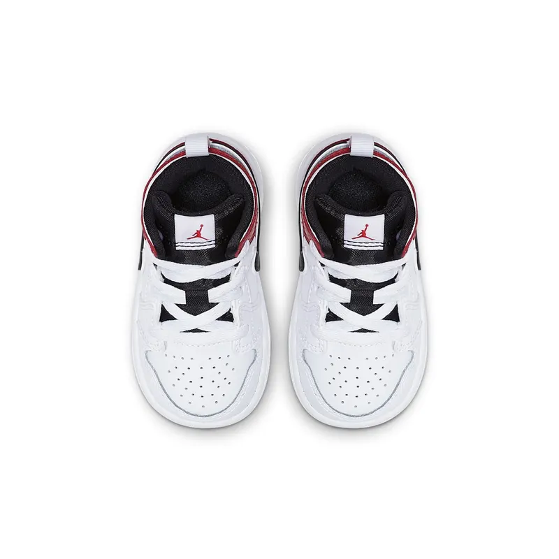 Jordan 1 Mid White Black Gym Red (TD) White/Black-Gym Red (640735-116)