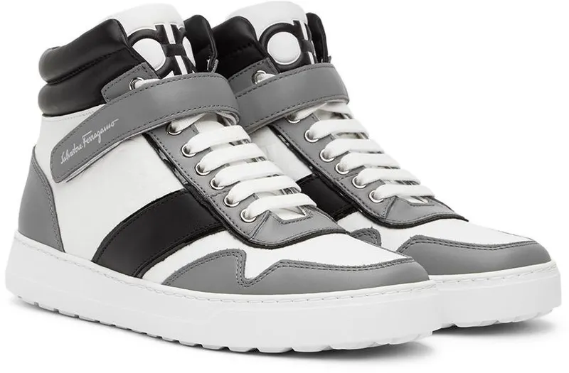 Salvatore Ferragamo White High-Top Noe (753128 020465018)