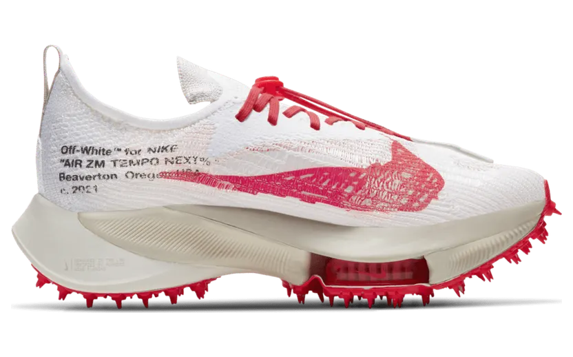 Nike Air Zoom Tempo NEXT% Flyknit Off White White Solar Red (CV0697-100)