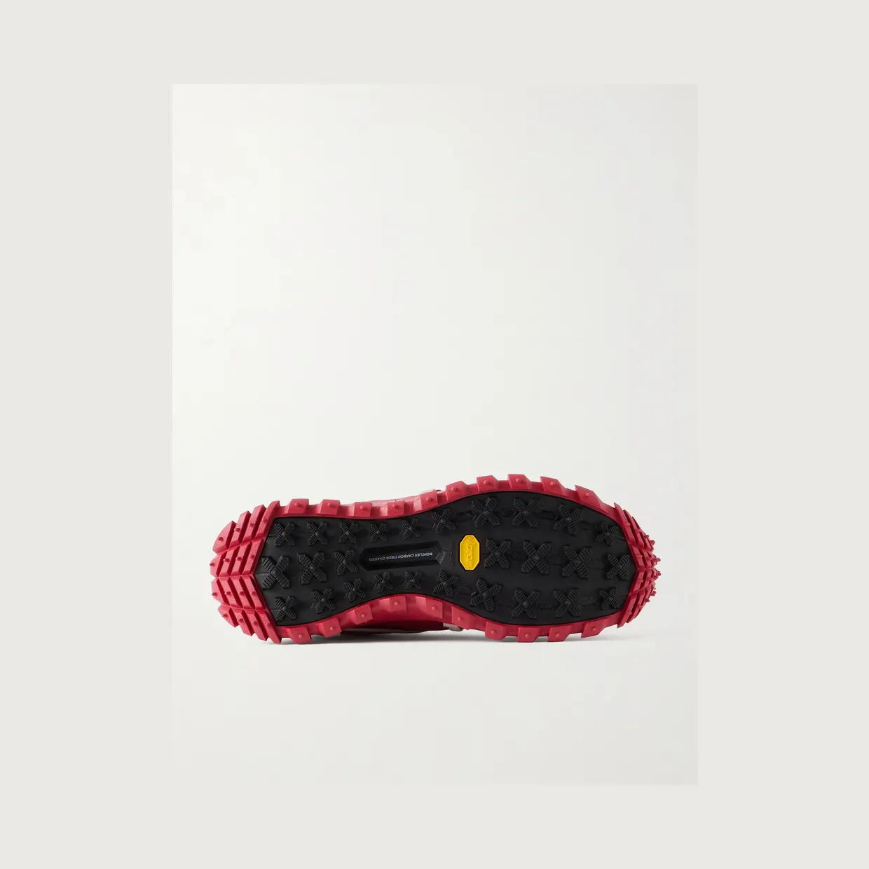 Rick Owens + Moncler Trailgrip Megalace® Leather and Rubber Sneakers Red (MU01F4M10) (3)
