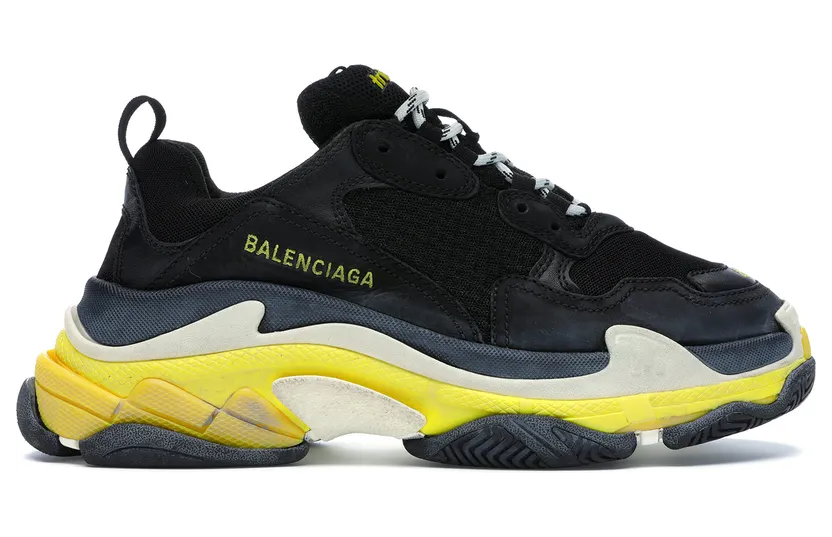 Balenciaga Triple S Black Yellow (W)