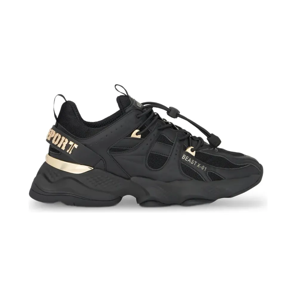 Plein Sport Runner Beast X-01 with vlakken – Black (SAFSUSC0929STE003N)