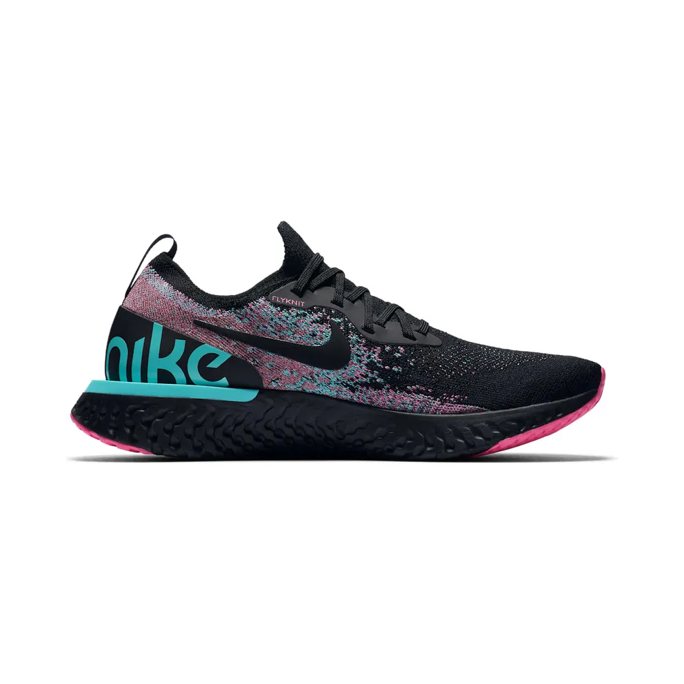 Nike Epic React Flyknit South Beach Black/Black-Hyper Jade-Laser Fuchsia (BV1572-001)