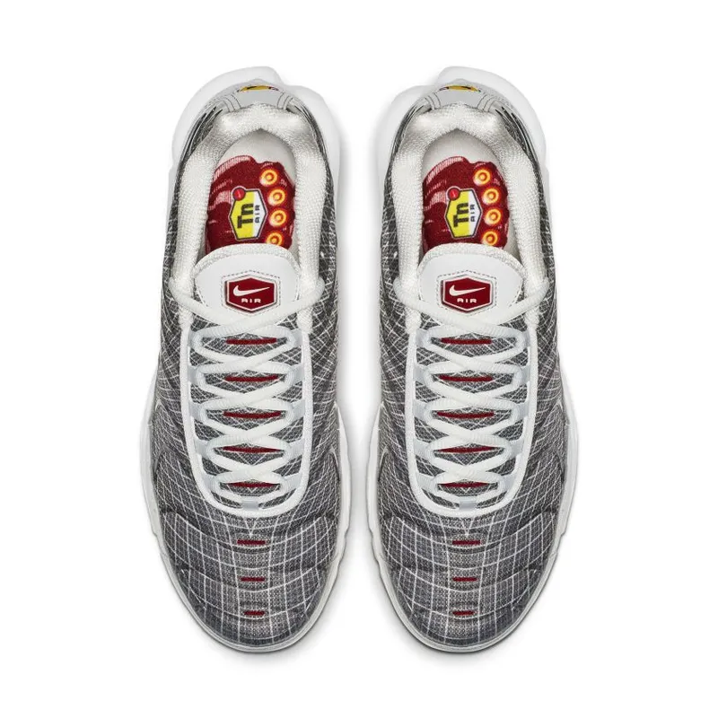 Nike Air Max Plus Wave Grid Grey Neutral Grey/White-Varsity Red (BV1983-001)