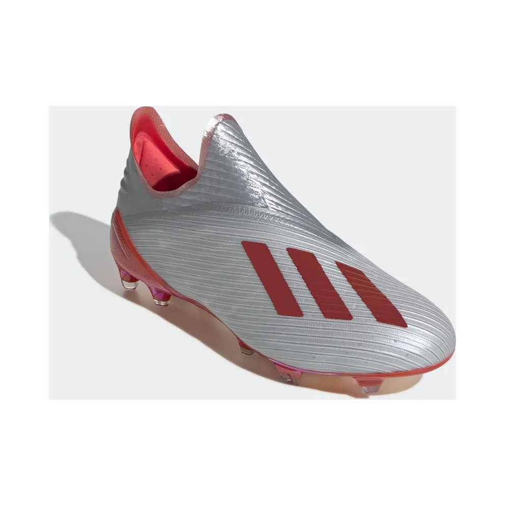 adidas X 19+ Firm Ground Cleat Silver Metallic Hi Res Red Silver Metallic/Hi-Res Red/Cloud White (F35322)