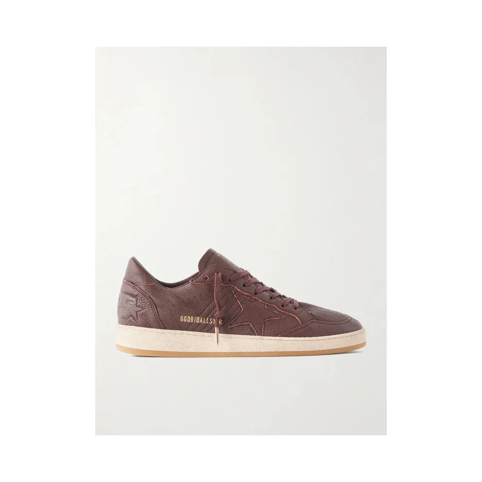 Golden Goose Ball Star Distressed Leather Burgundy (GMF00117.F008888)