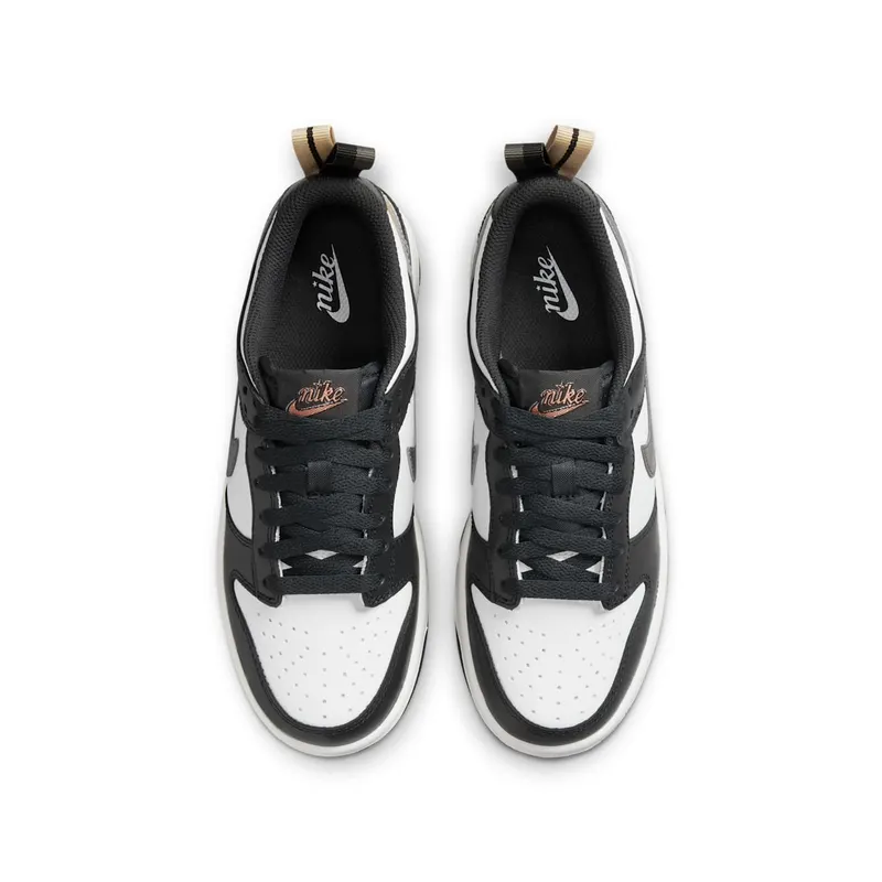 Nike Dunk Low Black White Metallic (GS) (DH9764-001)