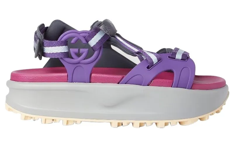Gucci Colour Block Platform Sandal Purple (695461 9B310 1160)