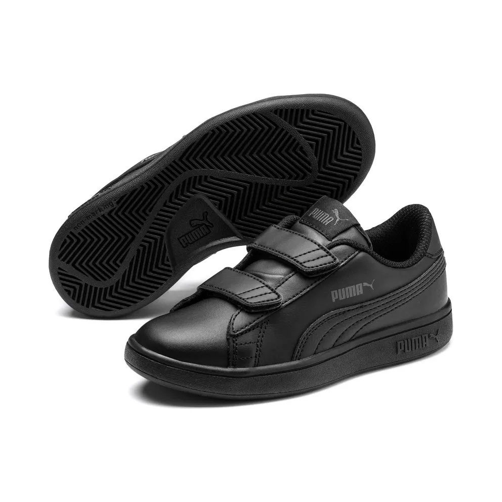 PUMA Smash V2 Kids’ Black/Black (365173-01)