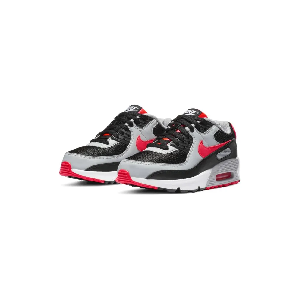 Nike Air Max 90 Black Radiant Red Wolf Grey (GS) Black/Radiant Red-White-Wolf Grey (CD6864-009)