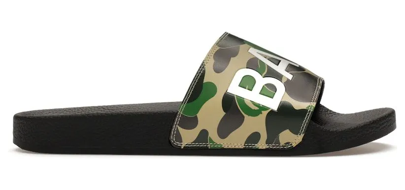 A Bathing Ape ABC Camo Slide Green (2023) (1J30-191-010)