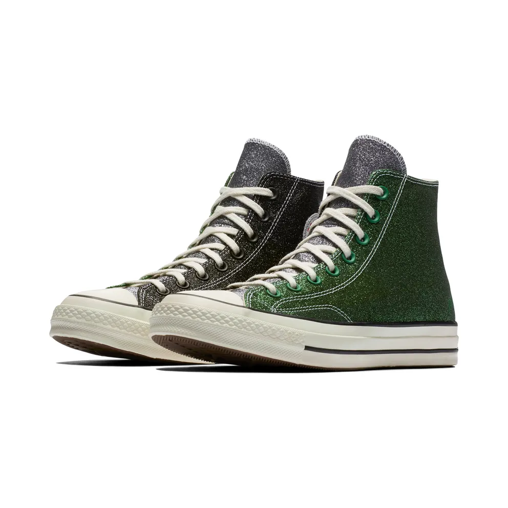 Converse Chuck Taylor All-Star 70s Hi JW Anderson Glitter Gutter Green Black Green/Black-Egret (160805C)
