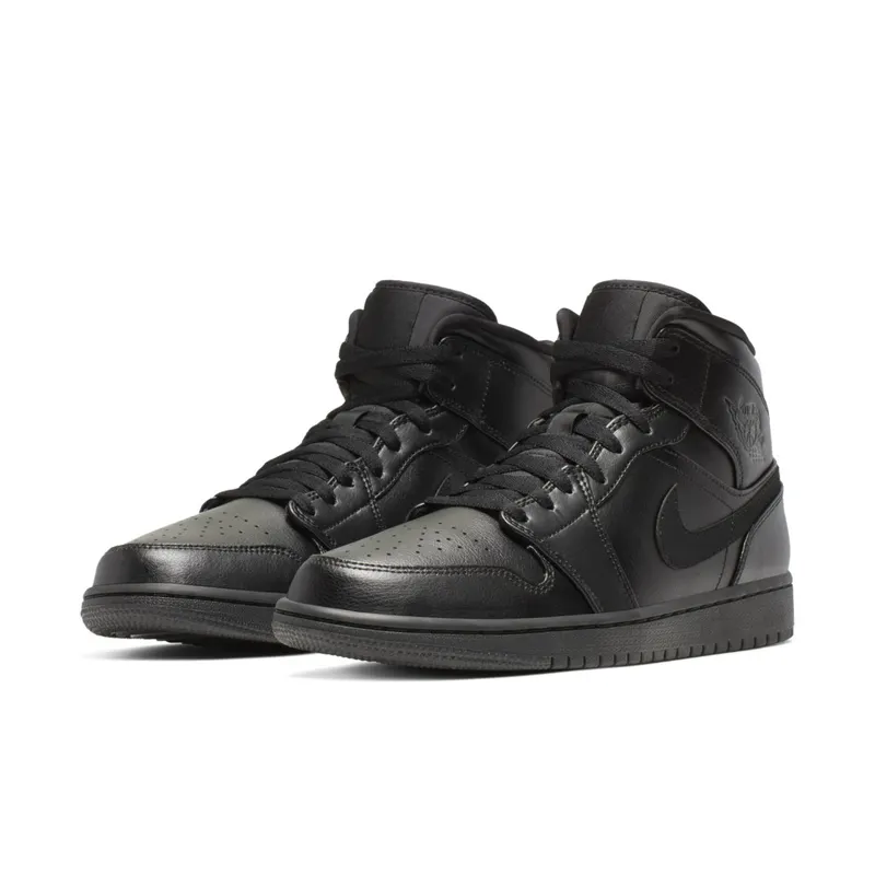 Jordan Air 1 Mid Black Black Black Black (554724-090)