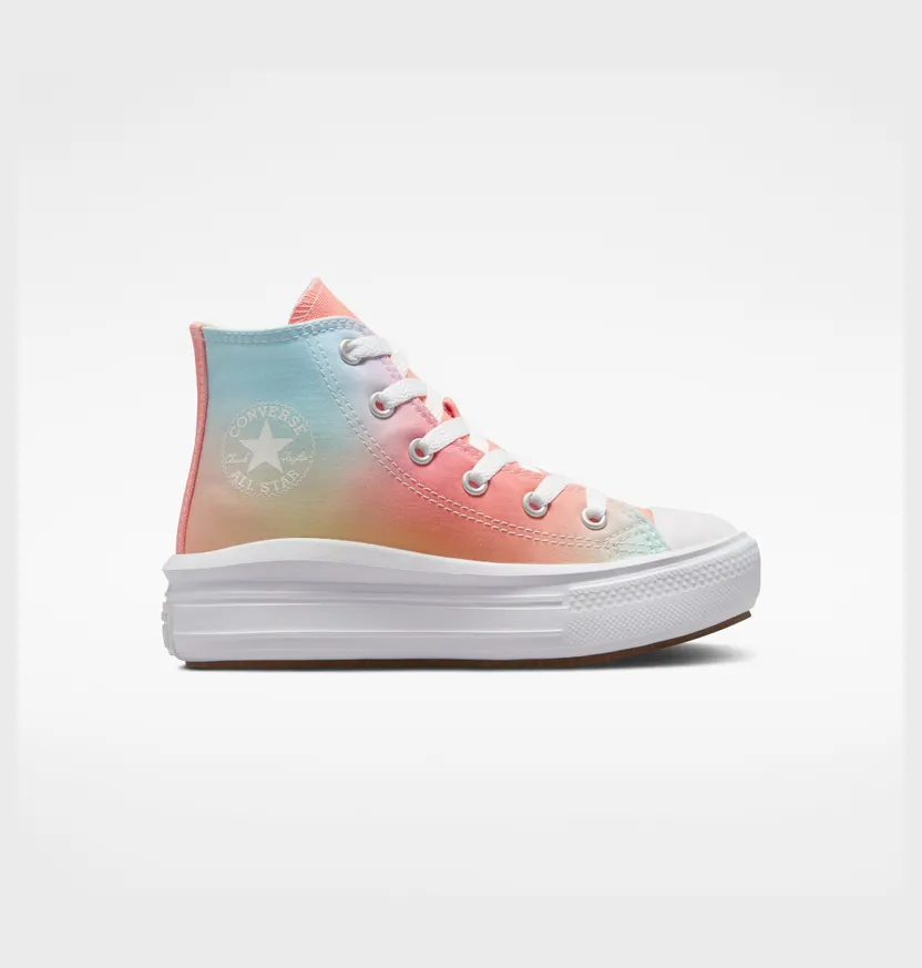 Converse Chuck Taylor All Star Move Platform Rainbow Ombre Lawn Flamingo/egret/white