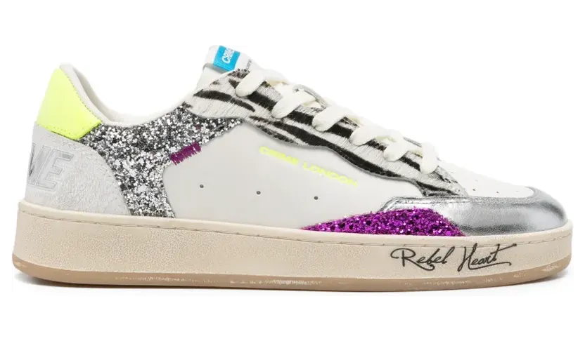 Crime London Chelsea sneakers verfraaid met glitters – Wit (29206PP8)