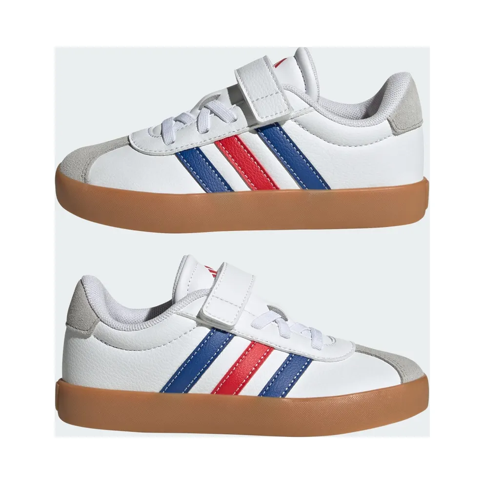 Adidas VL Court 3.0 Skateboard Shoes Kids Cloud White / Royal Blue / Better Scarlet (JH6317)