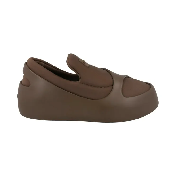 Ferragamo Lunar Paneled Slip-On Sneakers Medium Brown (021271-772342-M)