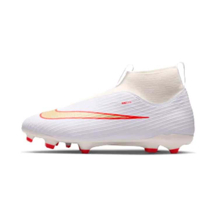 Nike Jr. Mercurial Superfly 11 Academy ‘ Multi-Ground High-Top “White/Bright Crimson/Blur” (IO1493-100)