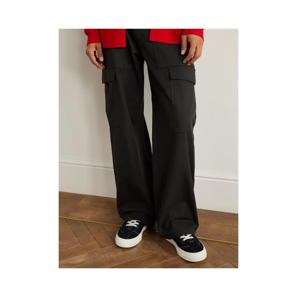 Omni Dellow Leather-Trimmed Suede Black (OM01015)