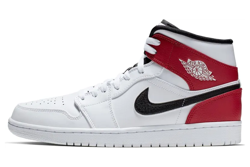 Air Jordan 1 Mid “White / Gym Red / Black” (554724-116)