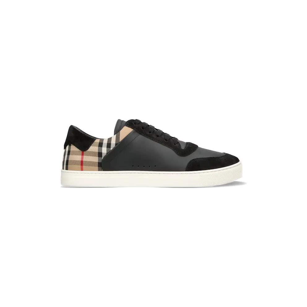 Burberry Stevie Check Sneakers Black Beige (8070818)