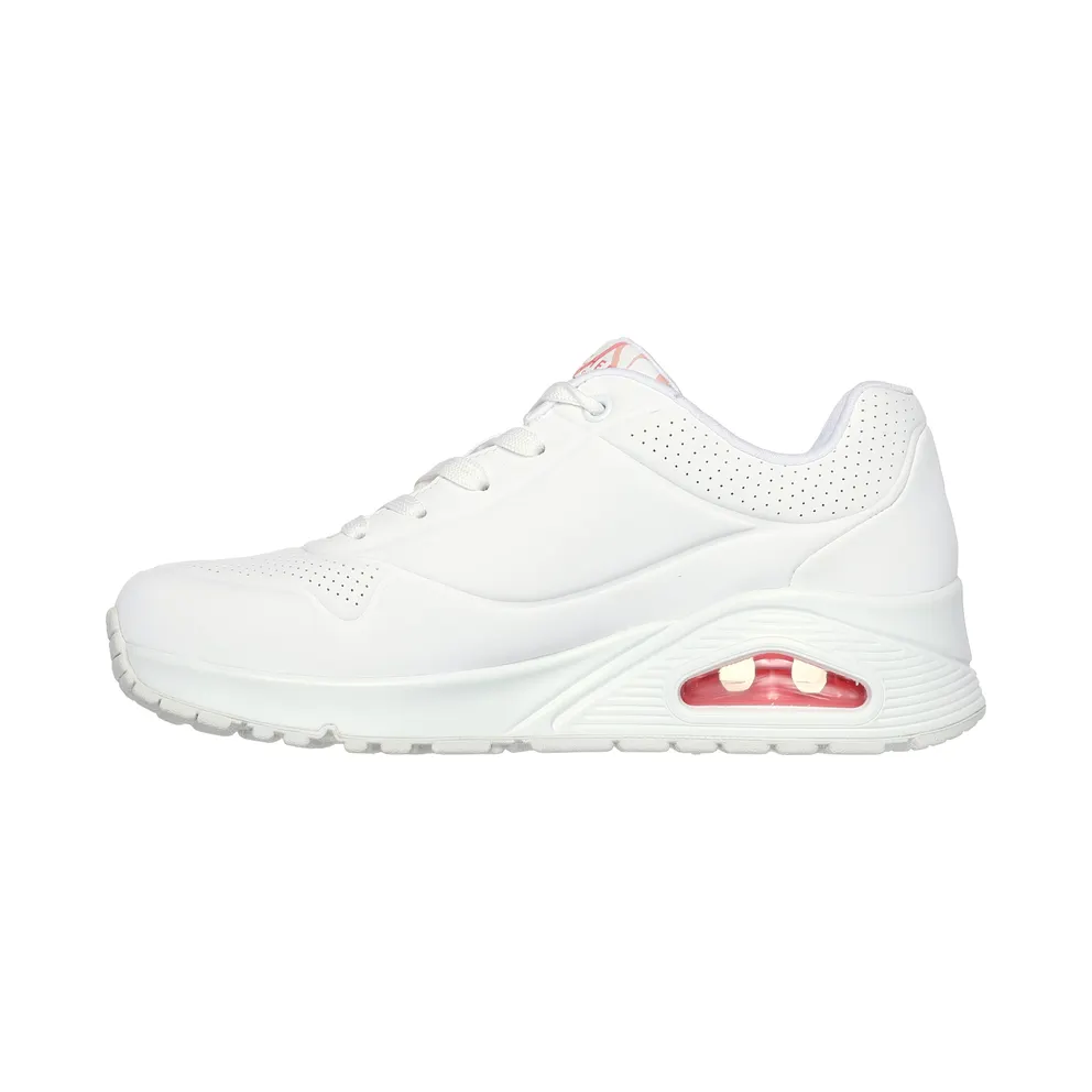 Skechers x JGoldcrown: Uno – Spread the Love – White / Coral (155507 WCRL)