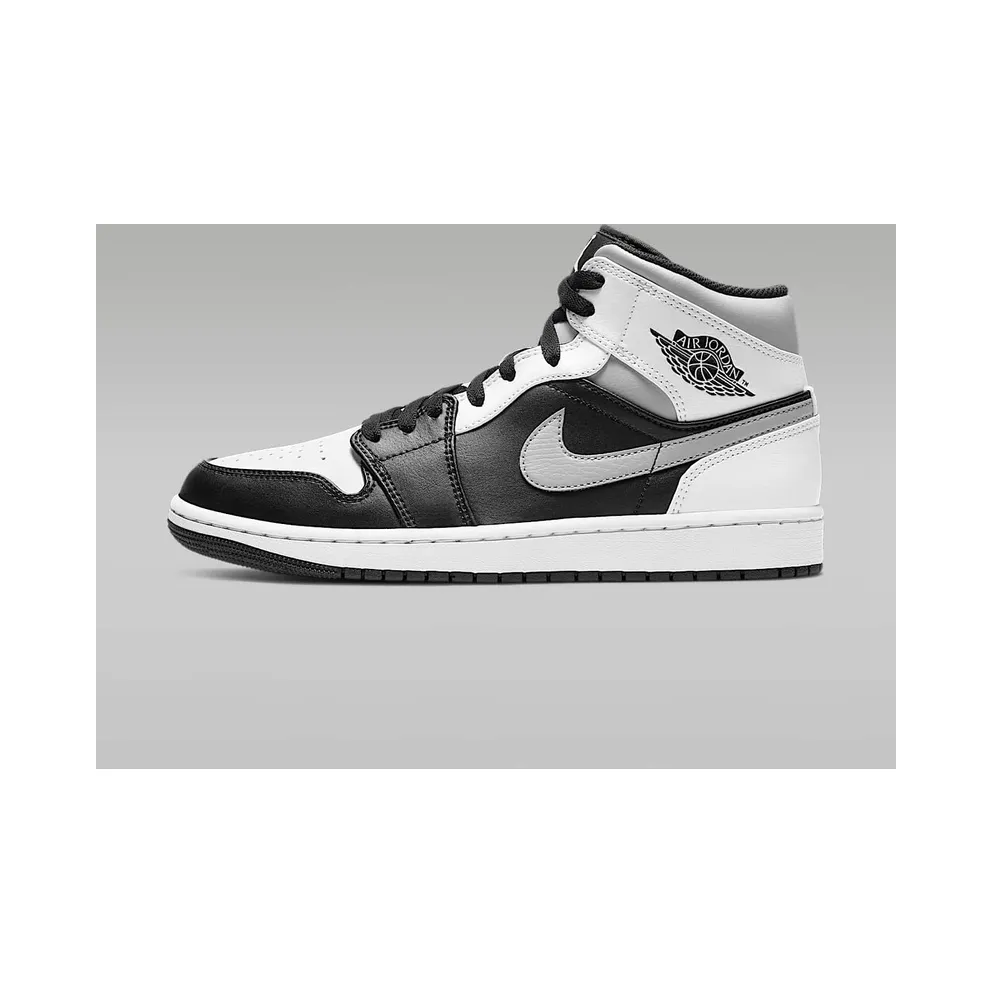 Jordan 1 Mid White Shadow Black/Medium Grey-White (554724-073)