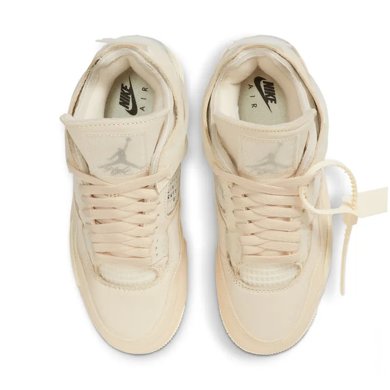 Jordan 4 Retro Off-White Sail (W) Sail/Muslin-White-Black (CV9388-100)