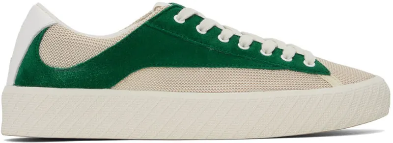 BY FAR Green & Off-White Suede Rodina (22CRROAGRGU)