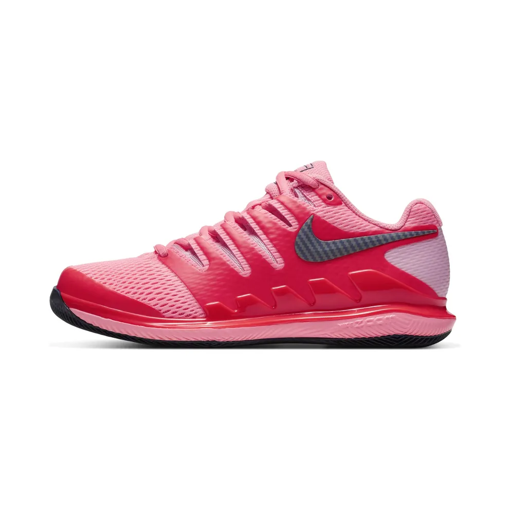 NikeCourt Air Zoom Vapor X Hardcourt Red “Laser Crimson / Pink / Sunset Pulse / Blackened Blue” (AA8027-604)